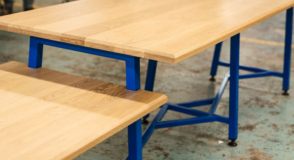 Custom Metal and Wood Tables White Oak