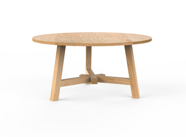 Vermont Farm Table Custom Round Wood Table A Frame Ash 60 