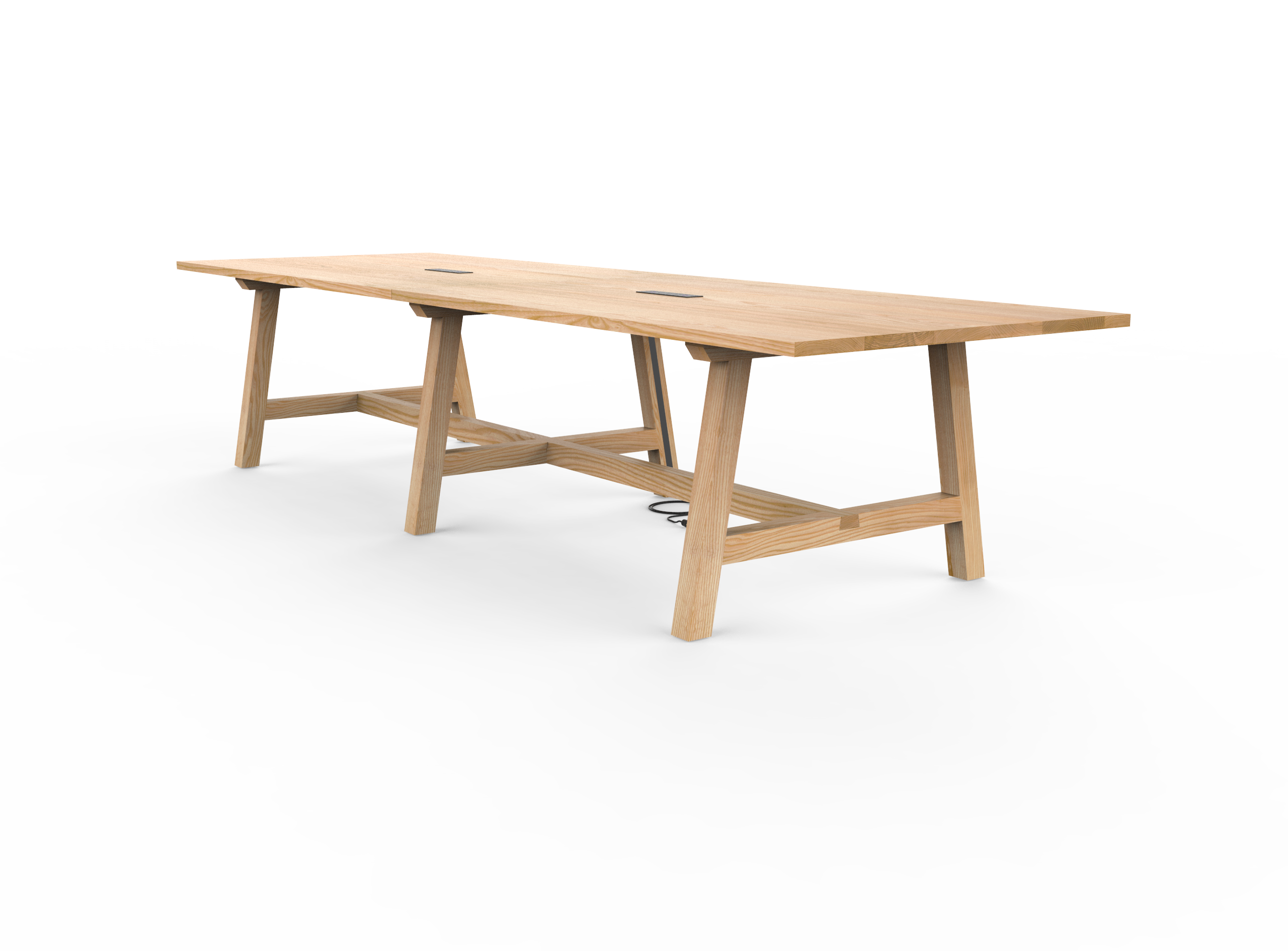 Vermont Farm Table Custom Wood Conference A Frame 003 Ash