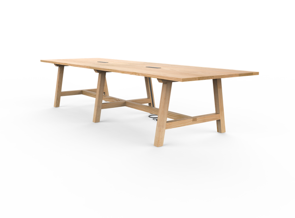 Vermont Farm Table Custom Wood Conference A Frame 003 Ash