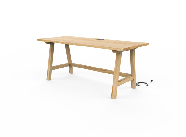 Vermont Farm Table Custom Wood Desk A Frame 30x72 003 Ash 