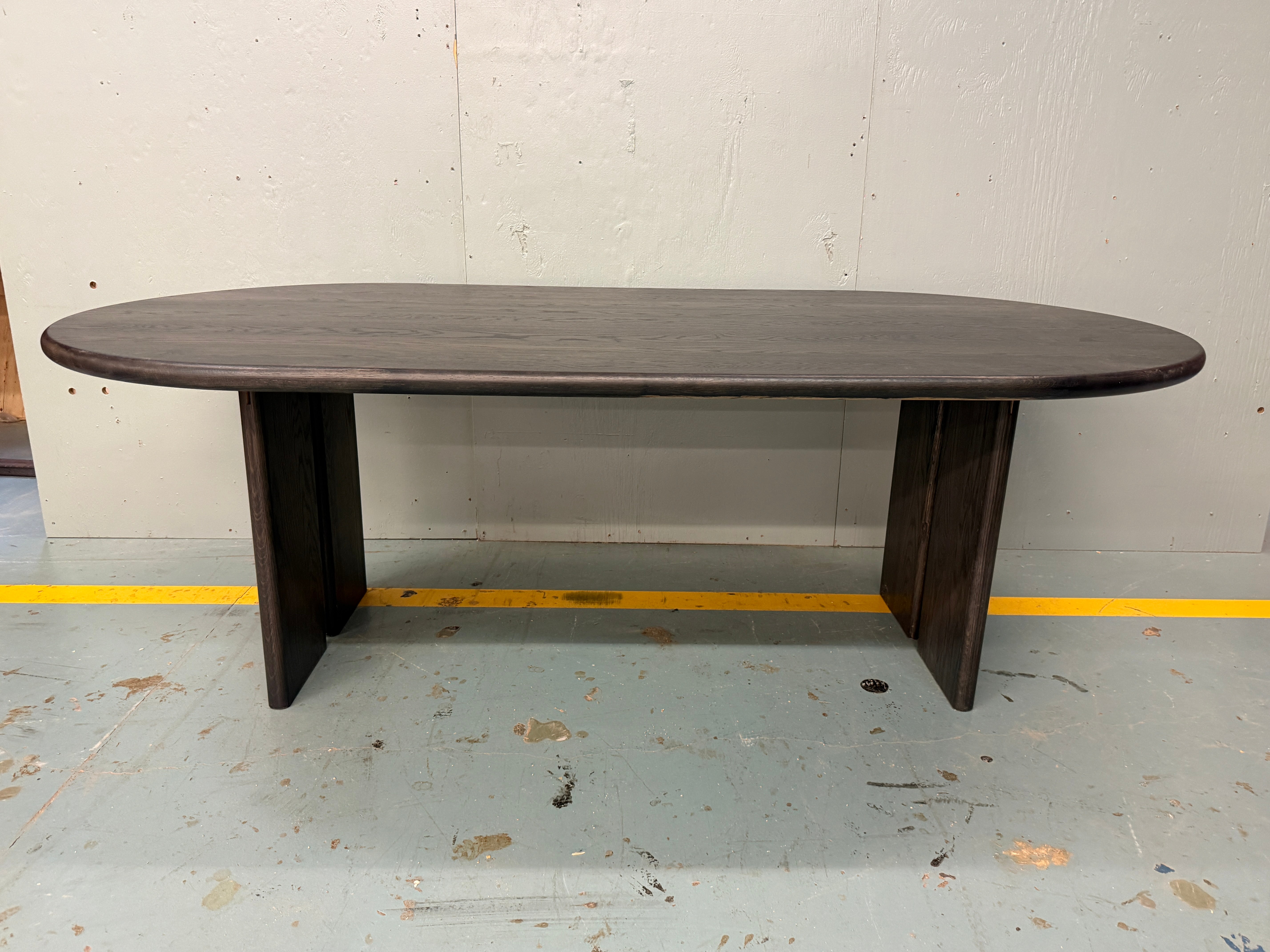 Together - Table - Racetrack Oval - White Oak x True Black