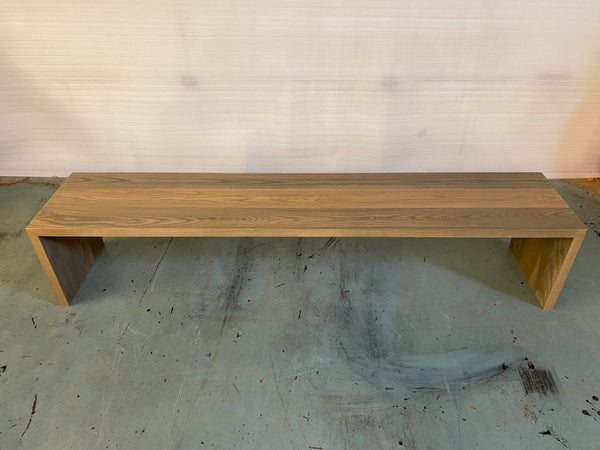Ash Dark Gray Waterfall Bench