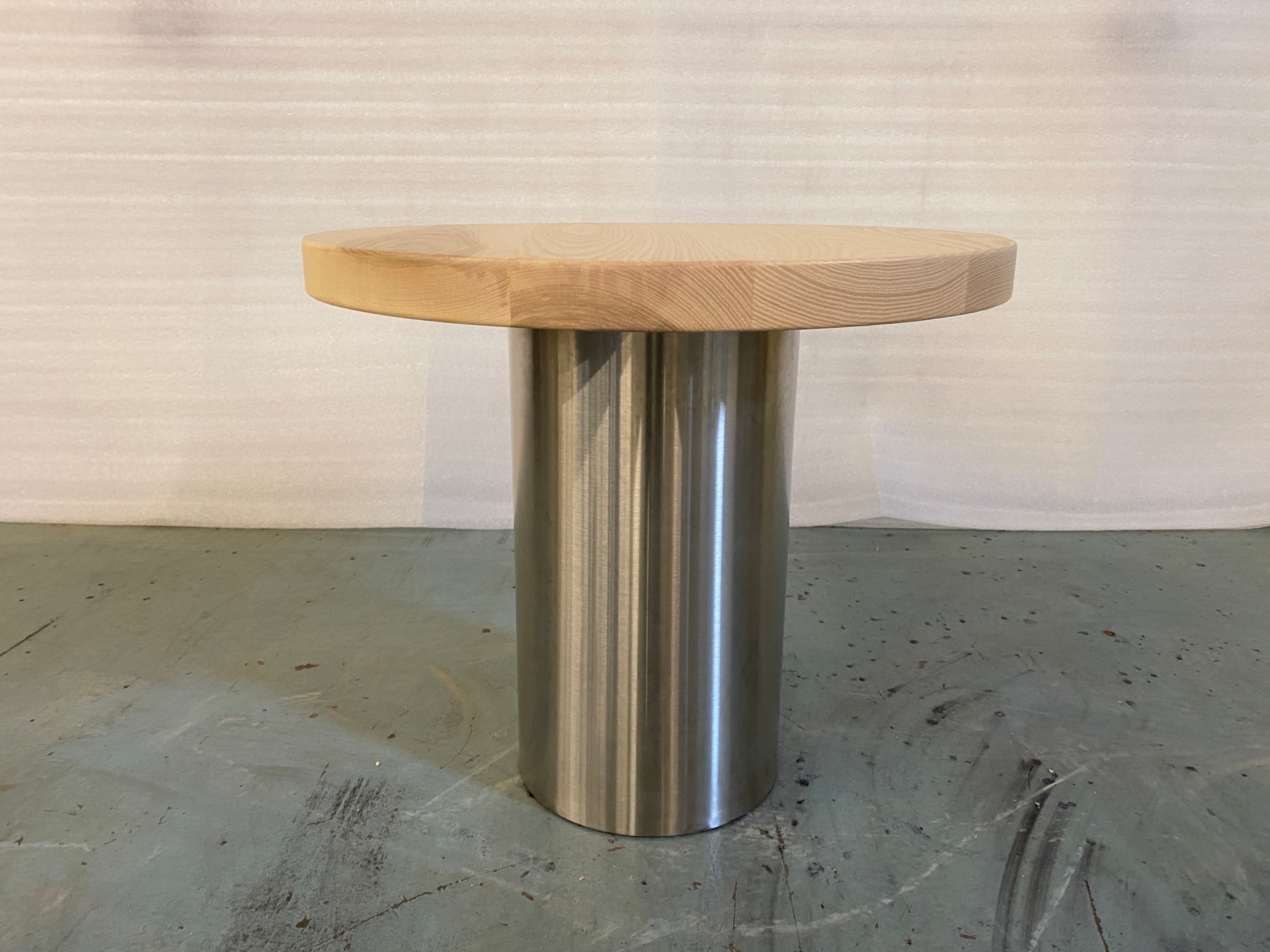 Stainless Steel Cylinder Side Table