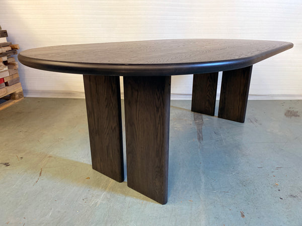 Together - Racetrack Oval Table - White Oak x True Black