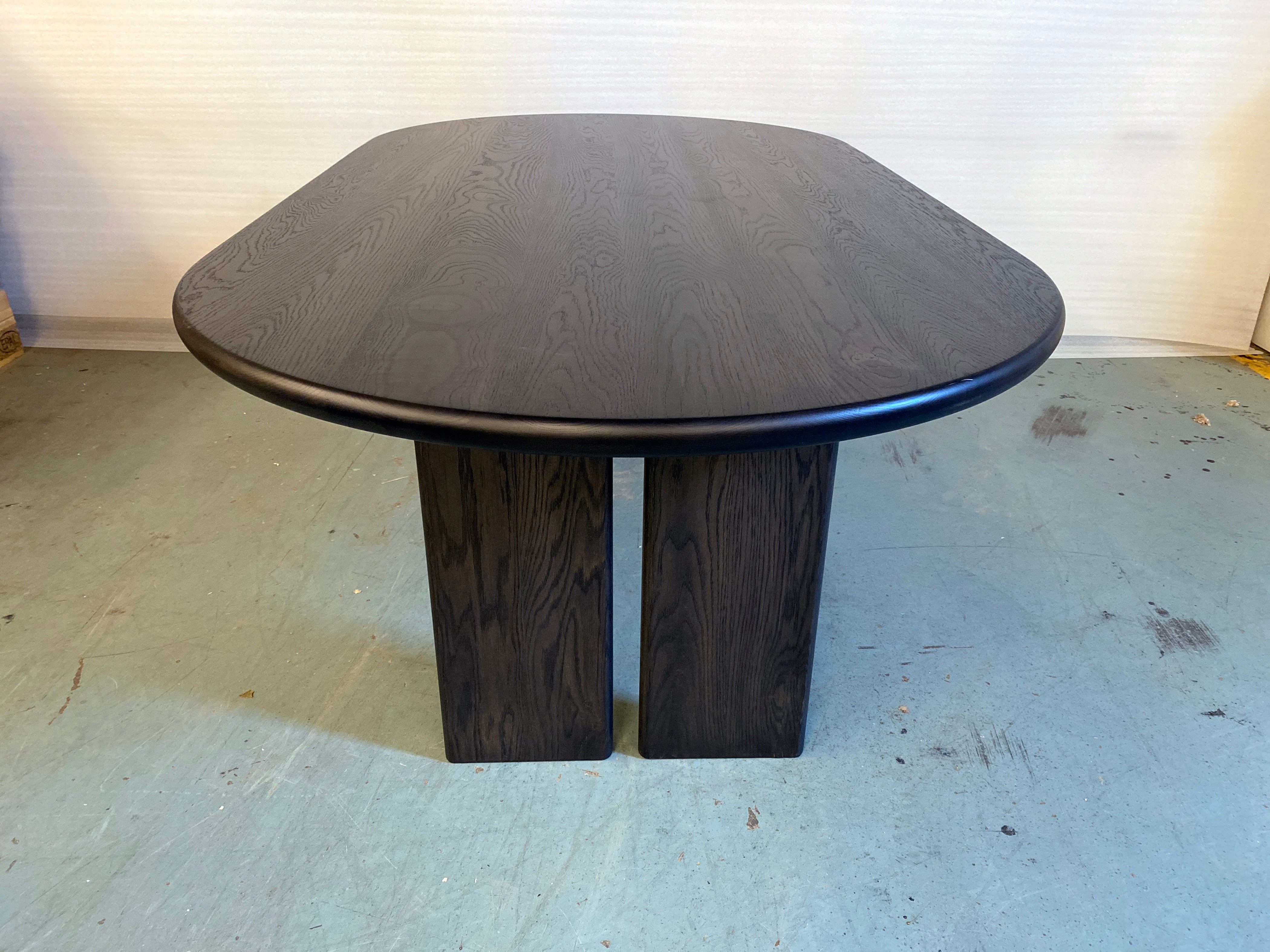 Together - Racetrack Oval Table - White Oak x True Black