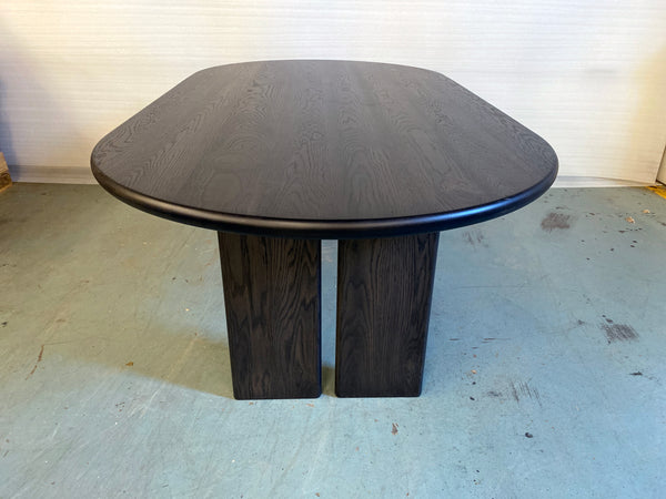 Together - Racetrack Oval Table - White Oak x True Black
