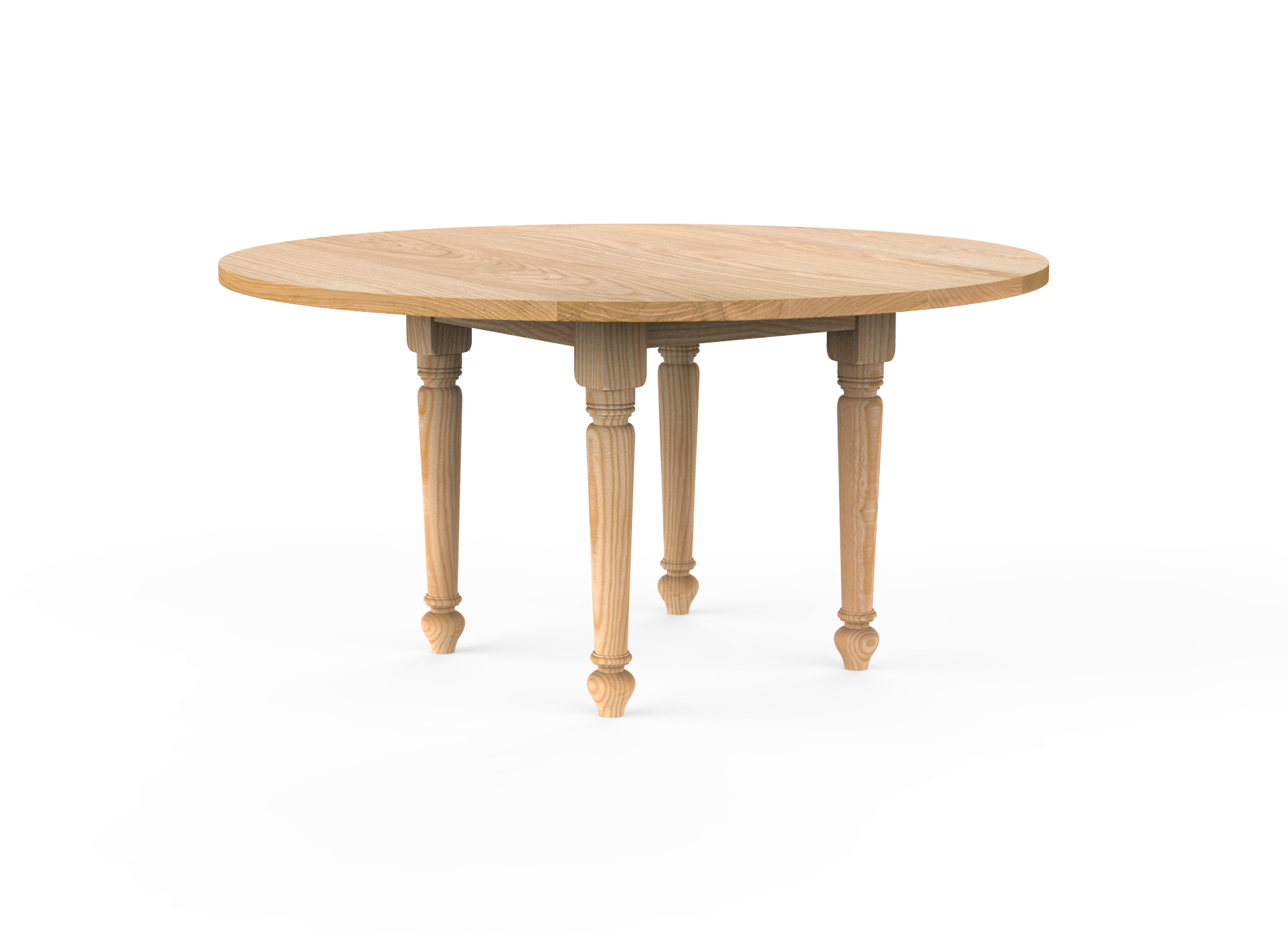 Vermont Farm Table Custom Round Wood Table Piedmont Ash 60 