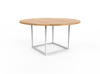 Vermont Farm Table Custom Round Wood Table Prisma Ash White 60 
